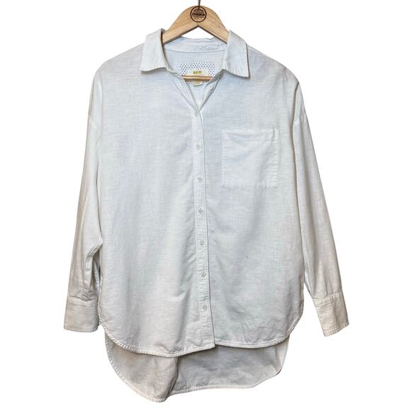 Maeve Tops - Maeve Bennet Linen Cotton Button Down Anthropologie Resort White Women's XSmall